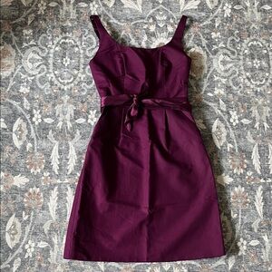 J. Crew Cotton Cady Spiced Wine Dress